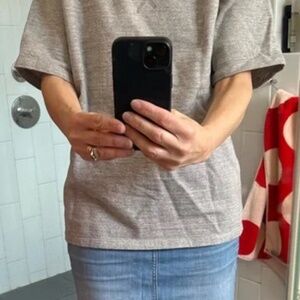 Japan Blue Jeans 100% Cotton Grey Heather Short-sleeved Sweatshirt